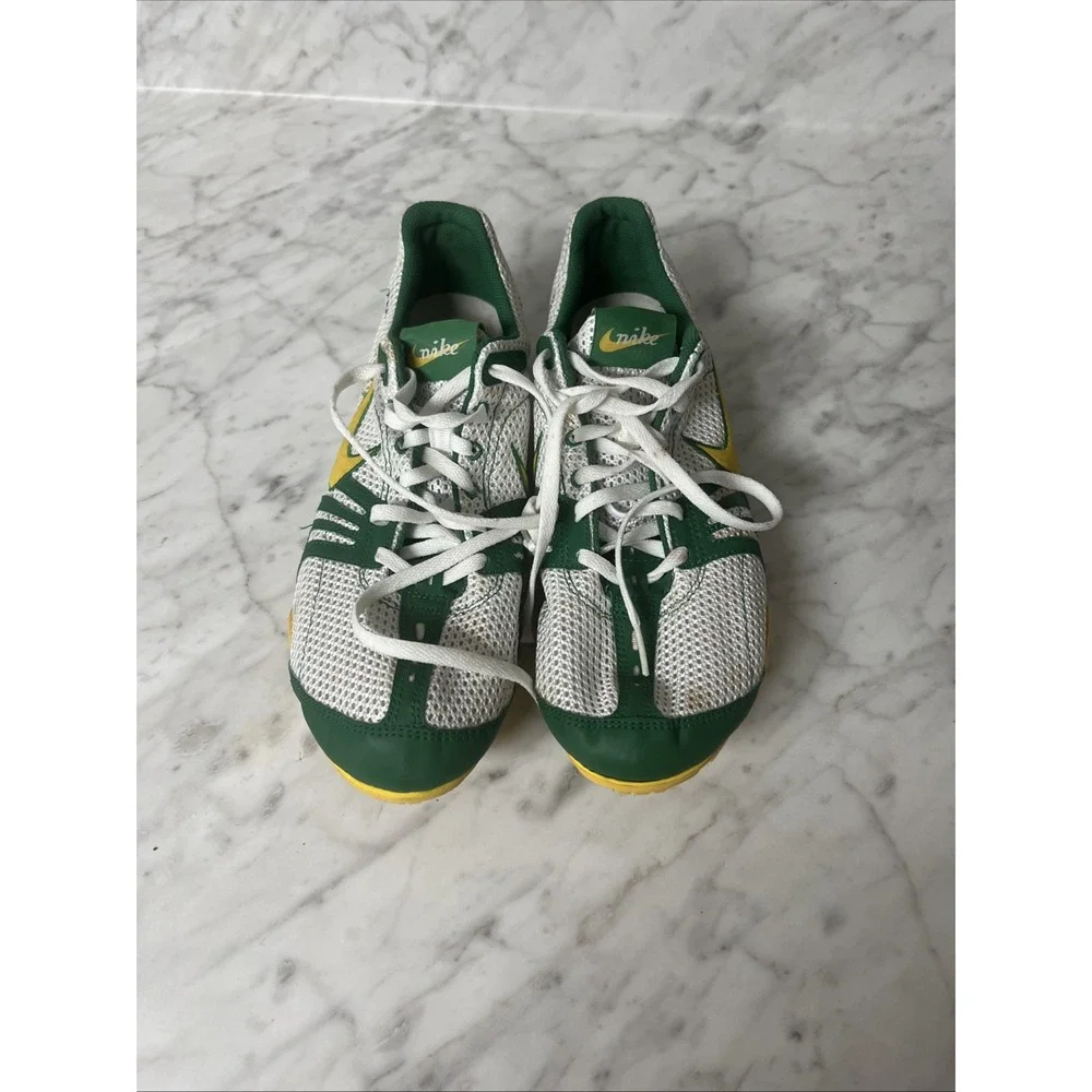 Nike Men 10 Rival D Plus III Track & Field Spike Shoes 314285-171‎ Green Yellow